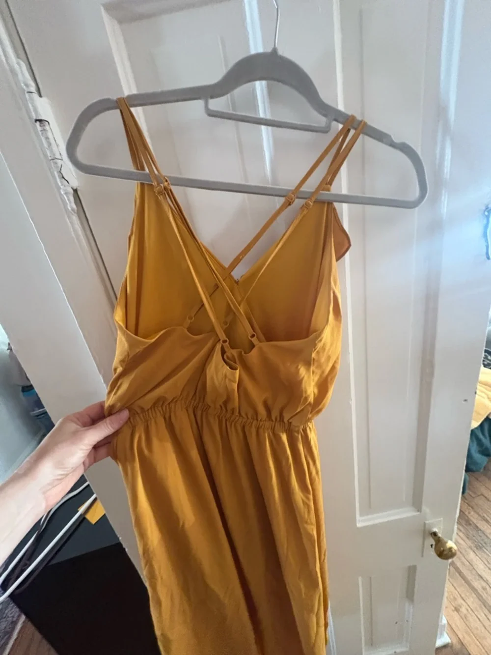 HYFVE Mustard Yellow Ruffle High-Low Wrap Dress - Picture 3 of 6